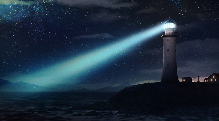 PSD 구름 별 바다 백그라운드 야경 일러스트 산 등대 사람없음 건물 빛 마을 항구 어둠 바위 남색 밤바다 국내일러스트 자연요소 건축물 컬러 교통시설 돌_바위 야간 파일형식 풍경_경치