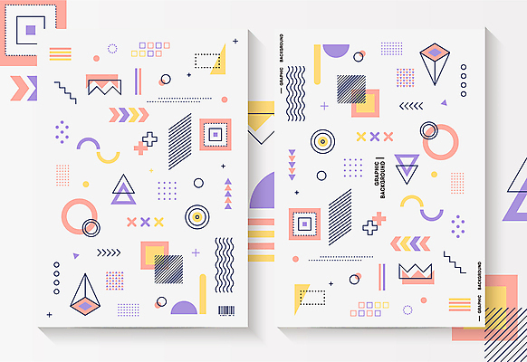 선 백그라운드 일러스트 추상 사람없음 그래픽 사각형 봄 점 원형 삼각형 기하학 파스텔톤 멤피스디자인 국내일러스트 AI파일 도형 디자인 계절 컬러 무늬 파일형식 벡터