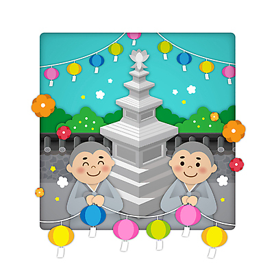남자 꽃 어린이 하늘색 일러스트 미소 들기 소년 두명 회색 부처님오신날 석탑 동자승 연등 승복 소년만 국내일러스트 AI파일 식물 기념일 컬러 모션 표정 사람 파란색 탑 등불 승려 불교용품 남자만 어린이만 파일형식 벡터