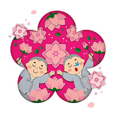 남자 어린이 분홍색 꽃무늬 일러스트 연꽃 들기 소년 두명 눕기 눈감음 부처님오신날 잠 꽃봉오리 동자승 승복 소년만 국내일러스트 AI파일 기념일 꽃 컬러 무늬 모션 사람 승려 남자만 어린이만 파일형식 벡터