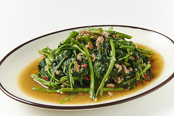 포토 JPG 그릇 실내 사람없음 흰배경 동남아음식 태국음식 로컬푸드 모닝글로리볶음 국내포토 식기 음식 백그라운드 내부 농산물 흰색 동양음식 파일형식