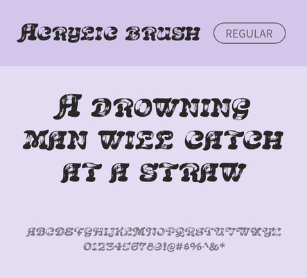 알파벳 영어 폰트 사람없음 필기체 OTF 레귤러체 낱개폰트 설치폰트 디자인서체 영문폰트 Typodermic_서체 AcrylicBrush_서체 문자 파일형식