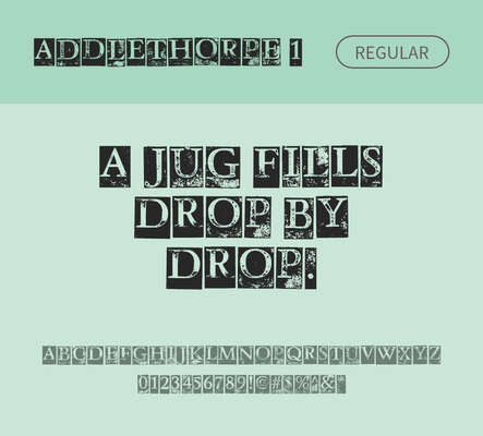 알파벳 영어 폰트 사람없음 OTF 레귤러체 낱개폰트 설치폰트 디자인서체 영문폰트 Typodermic_서체 활자체 Addlethorpe_서체 Addlethorpe1_서체 문자 파일형식