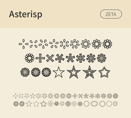 알파벳 영어 폰트 사람없음 OTF 낱개폰트 설치폰트 디자인서체 영문폰트 딩벳 Typodermic_서체 Asterisp_서체 AsterispZeta_서체 문자 파일형식
