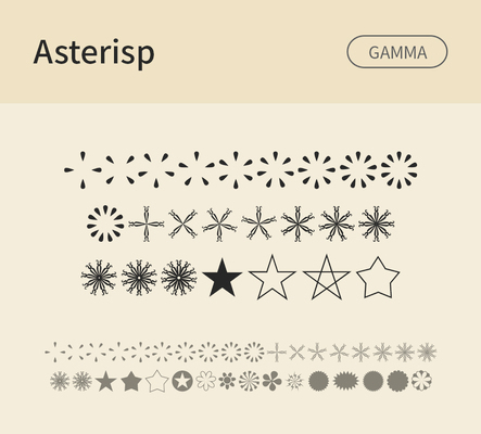 알파벳 영어 폰트 사람없음 OTF 낱개폰트 설치폰트 디자인서체 영문폰트 딩벳 Typodermic_서체 Asterisp_서체 AsterispGamma_서체 문자 파일형식