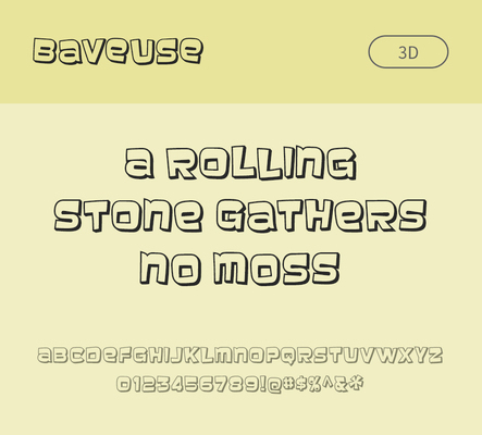 알파벳 영어 폰트 사람없음 OTF 낱개폰트 설치폰트 디자인서체 영문폰트 Typodermic_서체 Baveuse_서체 Baveuse3D_서체 문자 파일형식