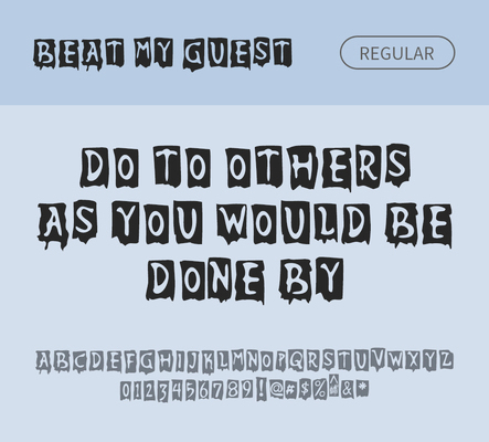 알파벳 영어 폰트 사람없음 OTF 레귤러체 낱개폰트 설치폰트 디자인서체 영문폰트 Typodermic_서체 BeatmyGuest_서체 문자 파일형식