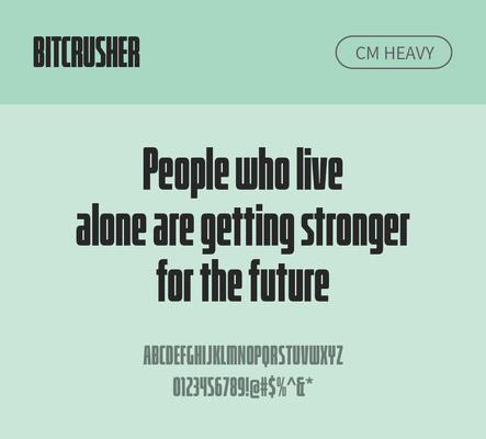 알파벳 영어 폰트 사람없음 OTF 낱개폰트 설치폰트 디자인서체 영문폰트 Typodermic_서체 헤비체 Bitcrusher_서체 문자 파일형식