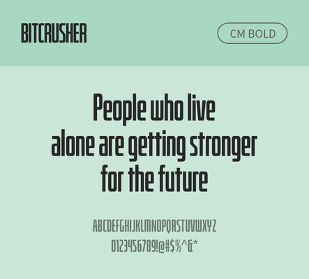 알파벳 영어 폰트 사람없음 OTF 볼드체 낱개폰트 설치폰트 디자인서체 영문폰트 Typodermic_서체 Bitcrusher_서체 문자 파일형식