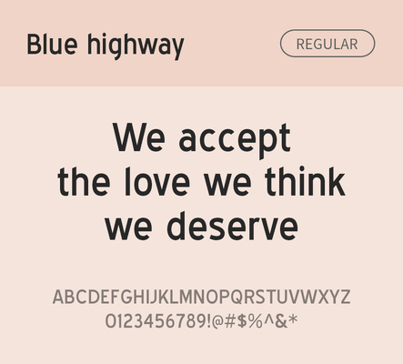 알파벳 영어 폰트 사람없음 OTF 레귤러체 낱개폰트 설치폰트 디자인서체 영문폰트 Typodermic_서체 산세리프체 BlueHighway_서체 문자 파일형식