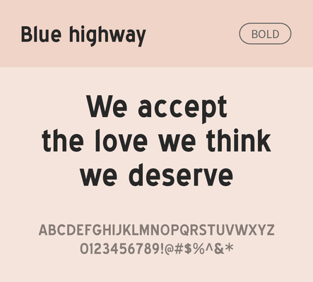 알파벳 영어 폰트 사람없음 OTF 볼드체 낱개폰트 설치폰트 디자인서체 영문폰트 Typodermic_서체 산세리프체 BlueHighway_서체 문자 파일형식