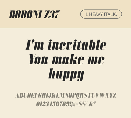 알파벳 영어 폰트 사람없음 OTF 낱개폰트 설치폰트 디자인서체 영문폰트 Bodoni_서체 BodoniZ37L_서체 Typodermic_서체 세리프체 이탤릭체 헤비체 문자 파일형식