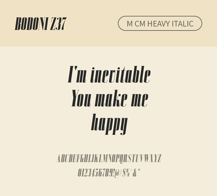 알파벳 영어 폰트 사람없음 OTF 낱개폰트 설치폰트 디자인서체 영문폰트 Bodoni_서체 BodoniZ37M_서체 Typodermic_서체 세리프체 이탤릭체 헤비체 문자 파일형식