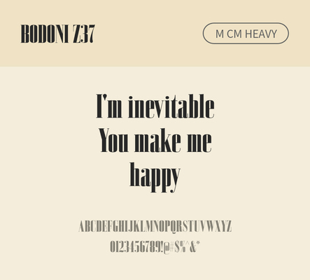 알파벳 영어 폰트 사람없음 OTF 낱개폰트 설치폰트 디자인서체 영문폰트 Bodoni_서체 BodoniZ37M_서체 Typodermic_서체 세리프체 헤비체 문자 파일형식