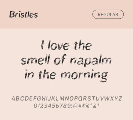 알파벳 영어 폰트 사람없음 필기체 OTF 낱개폰트 설치폰트 디자인서체 영문폰트 Typodermic_서체 산세리프체 bristles_서체 문자 파일형식