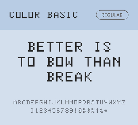 알파벳 영어 폰트 사람없음 OTF 레귤러체 낱개폰트 설치폰트 디자인서체 영문폰트 Typodermic_서체 픽셀체 colorbasic_서체 문자 파일형식