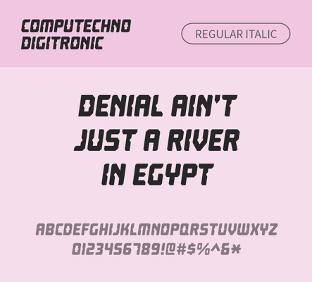 알파벳 영어 폰트 사람없음 OTF 레귤러체 낱개폰트 설치폰트 디자인서체 영문폰트 Typodermic_서체 이탤릭체 computechnodigitronic_서체 문자 파일형식