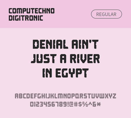 알파벳 영어 폰트 사람없음 OTF 레귤러체 낱개폰트 설치폰트 디자인서체 영문폰트 Typodermic_서체 computechnodigitronic_서체 문자 파일형식