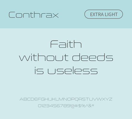 알파벳 영어 폰트 사람없음 OTF 라이트체 낱개폰트 설치폰트 디자인서체 영문폰트 Typodermic_서체 산세리프체 conthrax_서체 문자 파일형식