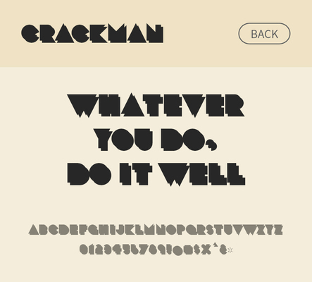 알파벳 영어 폰트 사람없음 OTF 낱개폰트 설치폰트 디자인서체 영문폰트 Typodermic_서체 crackman_서체 crackmanback_서체 문자 파일형식