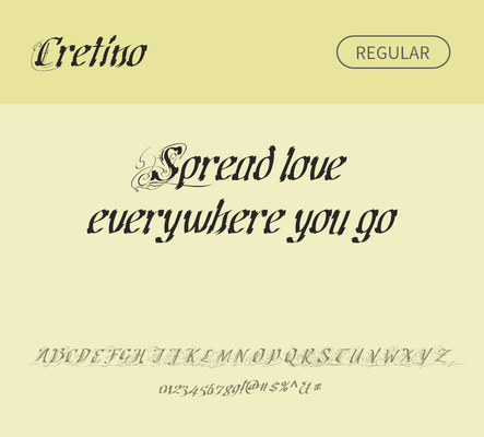 알파벳 영어 폰트 사람없음 필기체 OTF 레귤러체 낱개폰트 설치폰트 디자인서체 영문폰트 Typodermic_서체 cretino_서체 문자 파일형식