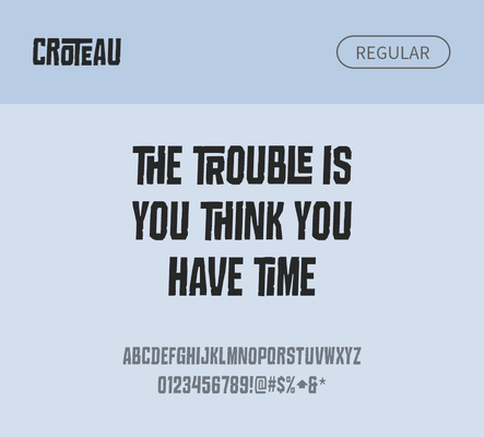 알파벳 영어 폰트 사람없음 OTF 레귤러체 낱개폰트 설치폰트 디자인서체 영문폰트 Typodermic_서체 만화체 croteau_서체 문자 파일형식