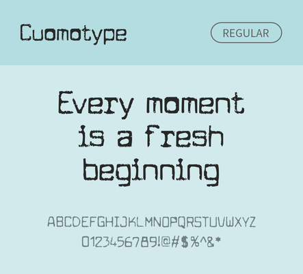 알파벳 영어 폰트 사람없음 OTF 레귤러체 낱개폰트 설치폰트 디자인서체 영문폰트 Typodermic_서체 타자체 cuomotype_서체 문자 파일형식