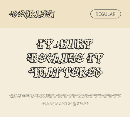 알파벳 영어 폰트 사람없음 OTF 레귤러체 낱개폰트 설치폰트 디자인서체 영문폰트 Typodermic_서체 degrassi_서체 문자 파일형식