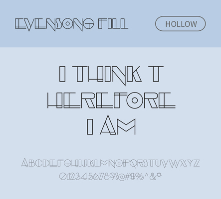 알파벳 영어 폰트 사람없음 OTF 낱개폰트 설치폰트 디자인서체 영문폰트 Typodermic_서체 evensong_서체 evensonghollow_서체 문자 파일형식