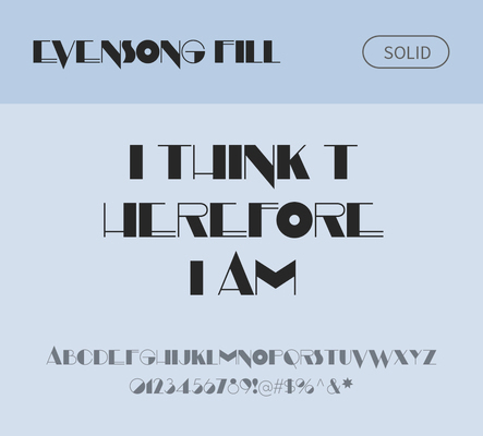 알파벳 영어 폰트 사람없음 OTF 낱개폰트 설치폰트 디자인서체 영문폰트 Typodermic_서체 evensong_서체 evensongsolid_서체 문자 파일형식