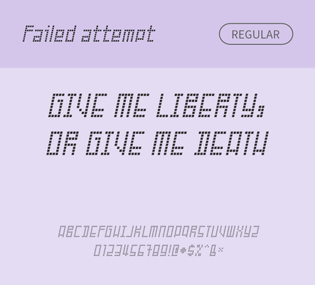 알파벳 영어 폰트 사람없음 OTF 낱개폰트 설치폰트 디자인서체 영문폰트 Typodermic_서체 픽셀체 failedattempt_서체 문자 파일형식