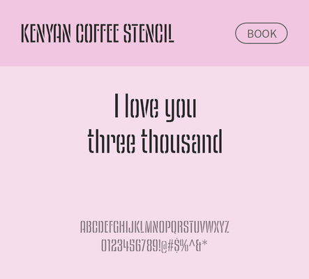 알파벳 영어 폰트 사람없음 OTF 볼드체 낱개폰트 설치폰트 디자인서체 영문폰트 KenyanCoffee_서체 Typodermic_서체 kenyancoffeestencil_서체 문자 파일형식