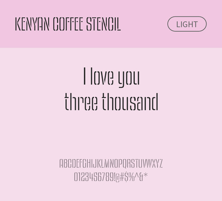 알파벳 영어 폰트 사람없음 OTF 라이트체 낱개폰트 설치폰트 디자인서체 영문폰트 KenyanCoffee_서체 Typodermic_서체 kenyancoffeestencil_서체 문자 파일형식