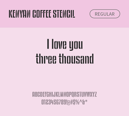 알파벳 영어 폰트 사람없음 OTF 레귤러체 낱개폰트 설치폰트 디자인서체 영문폰트 KenyanCoffee_서체 Typodermic_서체 kenyancoffeestencil_서체 문자 파일형식