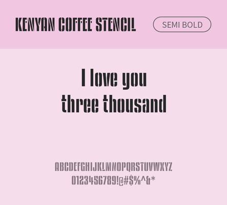 알파벳 영어 폰트 사람없음 OTF 낱개폰트 설치폰트 디자인서체 세미볼드체 영문폰트 KenyanCoffee_서체 Typodermic_서체 kenyancoffeestencil_서체 문자 파일형식