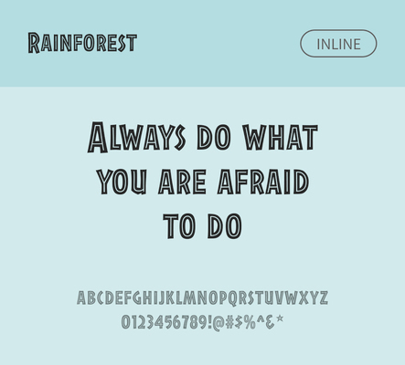 알파벳 영어 폰트 사람없음 OTF 낱개폰트 설치폰트 디자인서체 영문폰트 Typodermic_서체 rainforest_서체 rainforestinline_서체 문자 파일형식