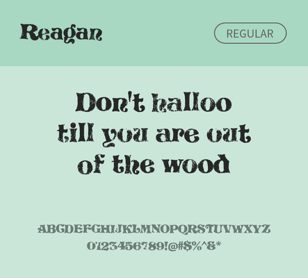 알파벳 영어 폰트 사람없음 OTF 레귤러체 낱개폰트 설치폰트 디자인서체 영문폰트 Typodermic_서체 reagan_서체 문자 파일형식