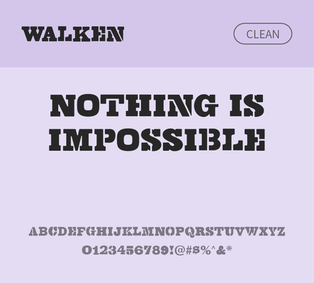 알파벳 영어 폰트 사람없음 OTF 낱개폰트 설치폰트 디자인서체 영문폰트 Typodermic_서체 슬랩세리프체 walken_서체 walkenclean_서체 문자 파일형식