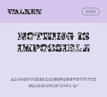 알파벳 영어 폰트 사람없음 OTF 낱개폰트 설치폰트 디자인서체 영문폰트 Typodermic_서체 슬랩세리프체 walken_서체 walkenhard_서체 문자 파일형식