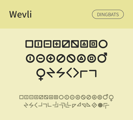 알파벳 영어 폰트 사람없음 OTF 낱개폰트 설치폰트 디자인서체 영문폰트 딩벳 Typodermic_서체 wevli_서체 wevlibats_서체 문자 파일형식