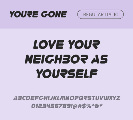 알파벳 영어 폰트 사람없음 OTF 레귤러체 낱개폰트 설치폰트 디자인서체 영문폰트 Typodermic_서체 이탤릭체 youregone_서체 문자 파일형식