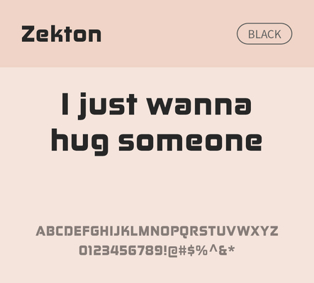 알파벳 영어 폰트 사람없음 OTF 낱개폰트 설치폰트 디자인서체 영문폰트 엑스트라볼드체 Typodermic_서체 산세리프체 zekton_서체 문자 파일형식