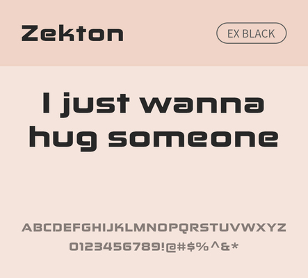 알파벳 영어 폰트 사람없음 OTF 낱개폰트 설치폰트 디자인서체 영문폰트 엑스트라볼드체 Typodermic_서체 산세리프체 zekton_서체 문자 파일형식