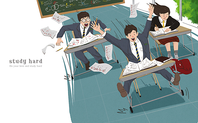 전신 PSD 학생 여자 남자 교복 의자 일러스트 교실 청소년 수업 책가방 앉기 책 세명 달리기 칠판 놀람 경쟁 만세 시험 레이싱 바퀴 집중 책상 입시 수험생 시험지 열공 십대만 안경낌 국내일러스트 옷 교육 감정 안경 가구 컨셉 가방 학교 모션 고등학생 표정 사람 시합 학습 파일형식