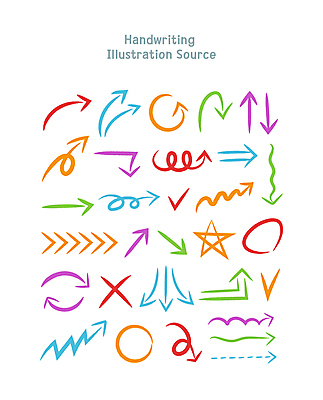 기호 화살표 별 점선 곡선 일러스트 표시 사람없음 다양 원형 낙서 방향 체크표시 웨이브 회전 손그림 별표 스타일 국내일러스트 AI파일 자연요소 도형 문자 선 다수 확인 파일형식 벡터