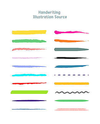 기호 점선 선 줄 곡선 일러스트 붓터치 사람없음 다양 질감 웨이브 손그림 밑줄 스타일 국내일러스트 AI파일 문자 다수 파일형식 벡터