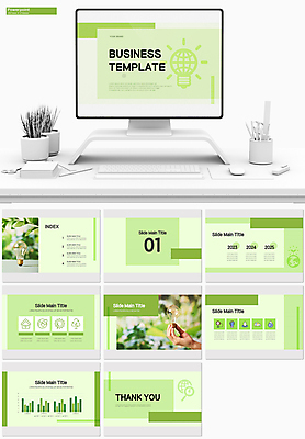 템플릿 손 지구 비즈니스 전구 돋보기 그래프 들기 신체부위 연두색 세트 에너지 그린에너지 PPT 프레젠테이션 문서템플릿 친환경 애니형PPT 9P 뉴딜정책 그린뉴딜 이미지템플릿 모션 사람 초록색 경제 환경 파일형식