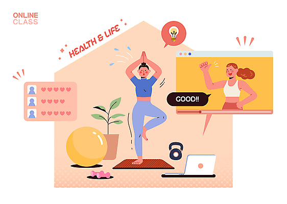 전신 여자 화분 허리손 말풍선 일러스트 전구 수업 아이디어 서기 상반신 성인 두명 노트북 운동 아령 요가자세 매트 하트 최고 짐볼 요가복 평가 동영상 동영상창 케틀벨 클래스 성인여자만 집모양 홈트레이닝 온라인클래스 땀흘리기 국내일러스트 AI파일 모양 교육 포즈 컨셉 요가 모션 건강 사람 전자제품 운동복 여자만 성인만 파일형식 벡터