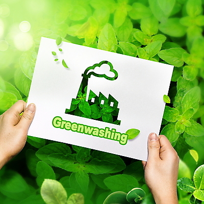 PSD 편집이미지 손 종이 공장 나뭇잎 들기 타이포그라피 신체부위 초록색 햇빛 속임수 사회이슈 친환경 변장 그린워싱 이미지편집 문자 컬러 컨셉 잎 공업 모션 사람 태양 환경 파일형식