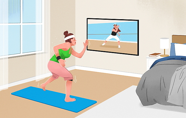 전신 PSD 여자 다이어트 일러스트 창문 건강 성인 두명 운동복 운동 건강관리 강사 매트 침대 춤 집중 성인여자만 홈트레이닝 땀흘리기 수면등 줌바댄스 국내일러스트 직업 옷 가구 컨셉 문화예술 조명 관리 사람 여자만 성인만 파일형식